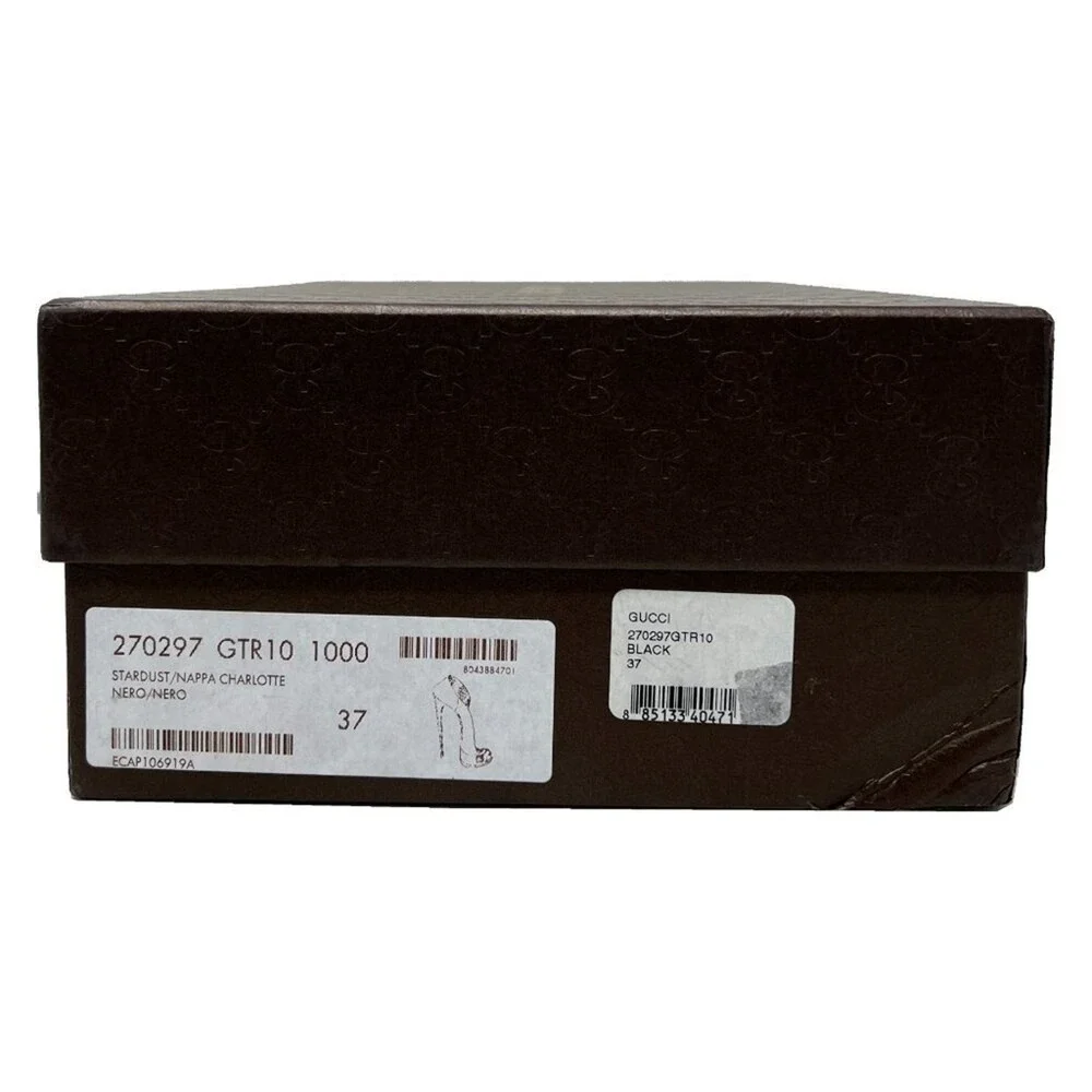 Gucci Horsebit Glitter‎ Heels Charlotte Stardust Pumps Black EU 37 - Picture 9 of 10